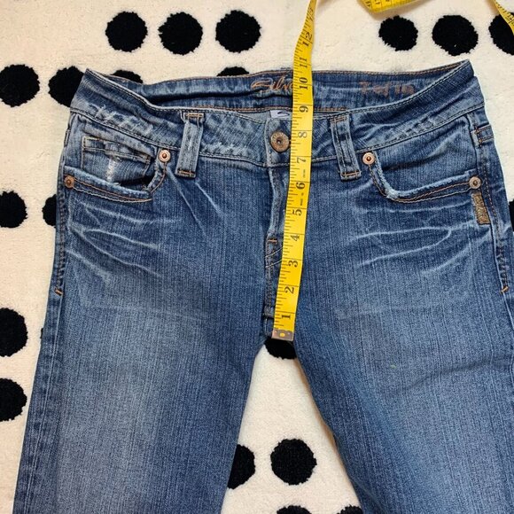 Vintage Y2K Silver Jeans Zofia Low Rise Straight Leg Distressed Jeans - Picture 11 of 14